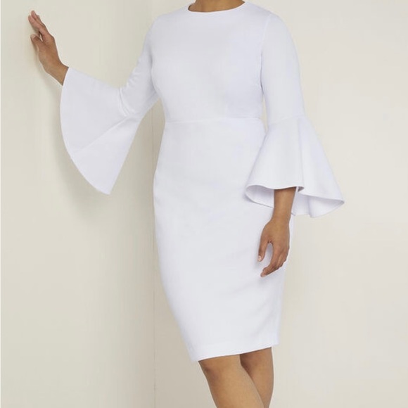 Eloquii Flare Sleeve Scuba Dress - Picture 2 of 2